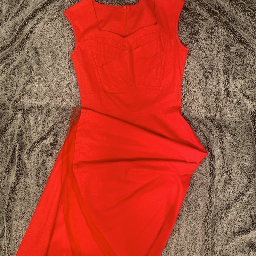 Vintage Reproduction Red Sleeveless Dress